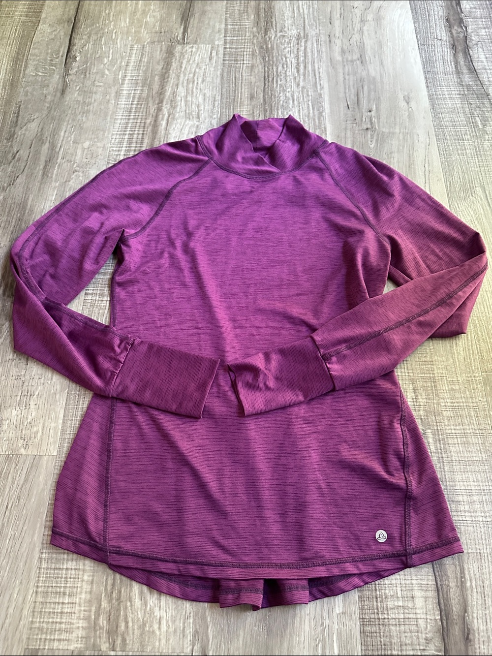 Apana Women's Purple Long-Sleeve Mock Neck Performance Top